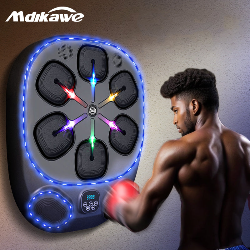 Mdikawe Smart Music Boxing Machine for Speed, Timing, Reflex Improvement , Training Machine with LED Electronic Wall Mounted, Electronic Focus Agility Training Digital Boxing for Adults