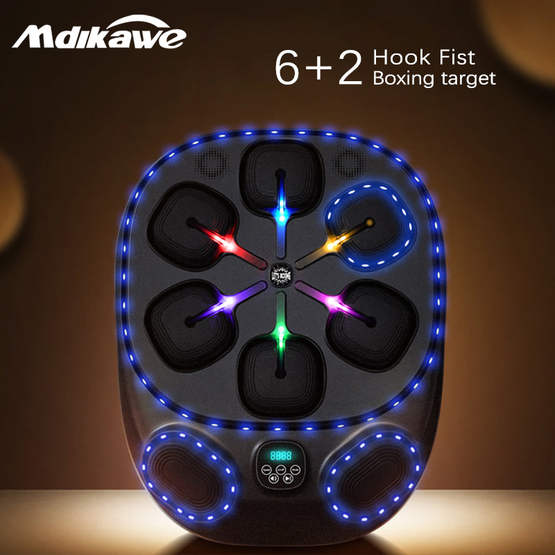 Mdikawe Smart Music Boxing Machine for Speed, Timing, Reflex Improvement , Training Machine with LED Electronic Wall Mounted, Electronic Focus Agility Training Digital Boxing for Adults