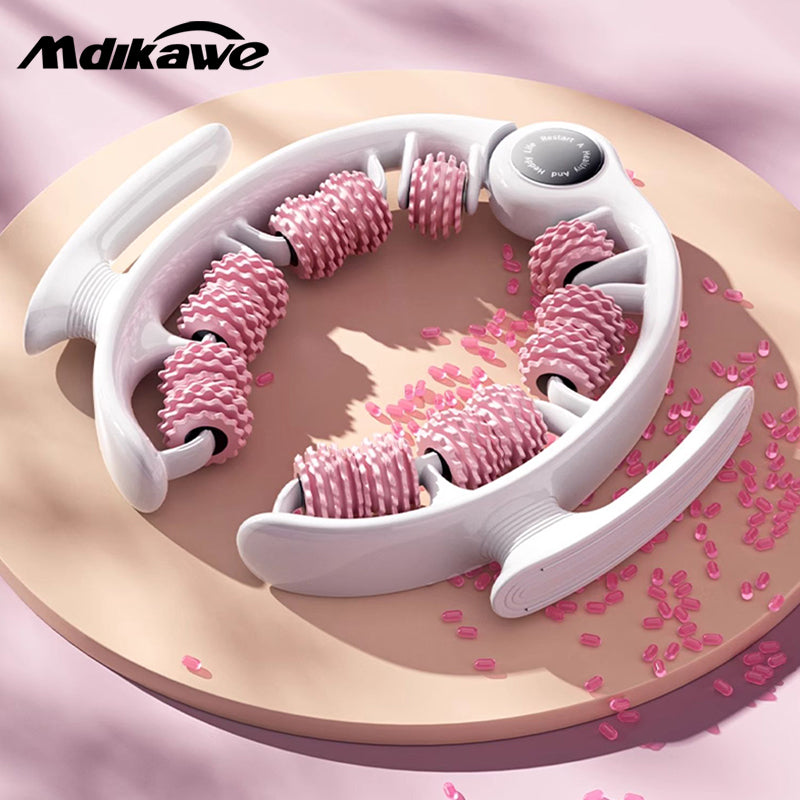 Mdikawe 1pc 14 Wheels Leg Massager Roller-Relax and Slim Calf Muscles, Leg Meridians Relaxation, and Muscle Stretching, Gifts For Women Men
