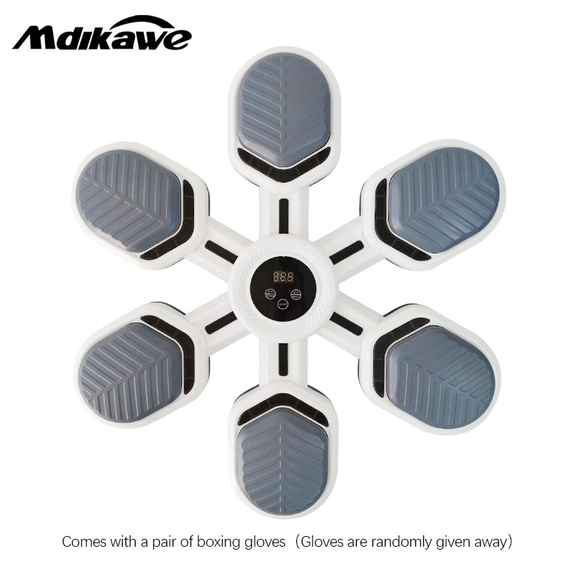 Mdikawe Smart Music Boxing Machine, Wall-Saving Design with Synced Beat Technology, Electronic Boxing Target Workout Punching Equipment for Home, Indoor and Gym- Shape Like a Snowflake
